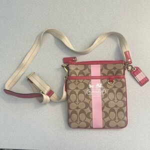 Coach Crossbody Bag - Brown and Pink